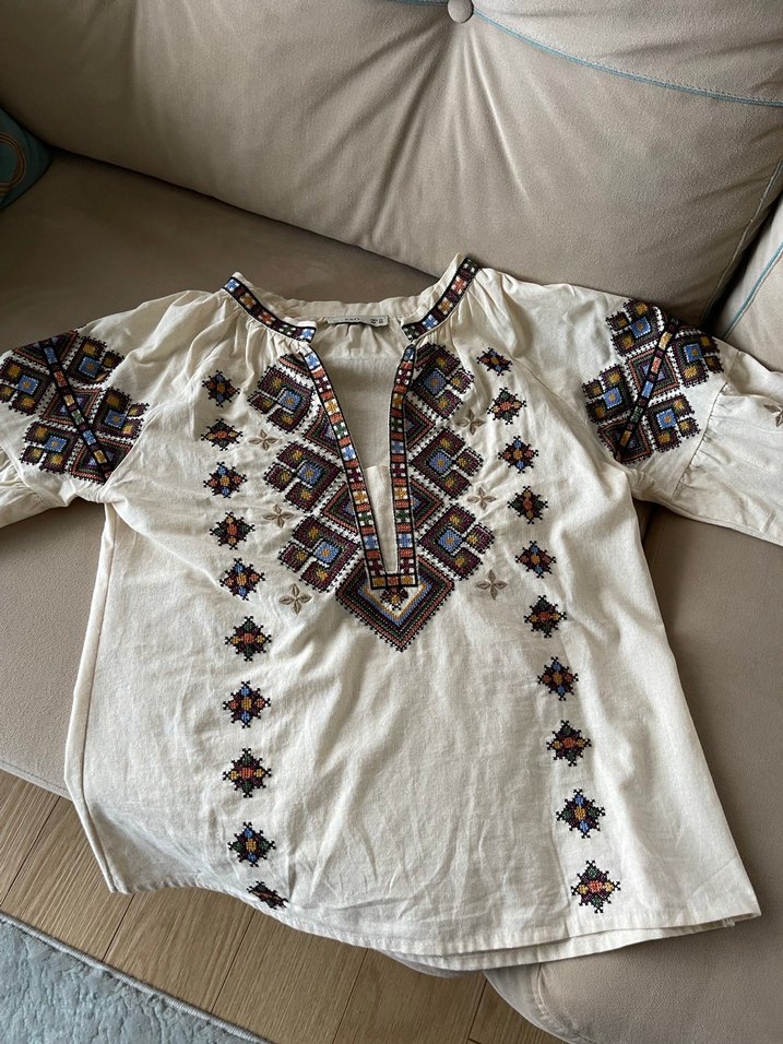 Nakışlı Bohem Kadın bluz#Otantik bluz#tesettür bluz - Görsel 4