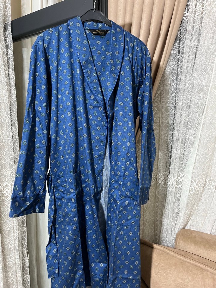 Mavi Desenli Erkek Uzun Kollu Pijama Takımı - Görsel 2