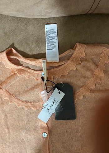 xl Beden Kız Çocuk Bej Düğmeli Pamuklu Hırka