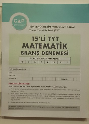 çap tyt matematik 15li - Görsel 2