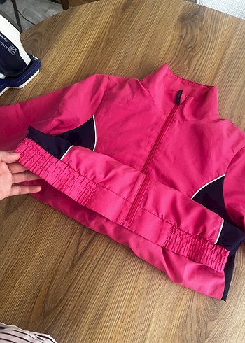 12-13 Yaş Beden pembe Renk Pembe Fermuarlı Spor Ceket
