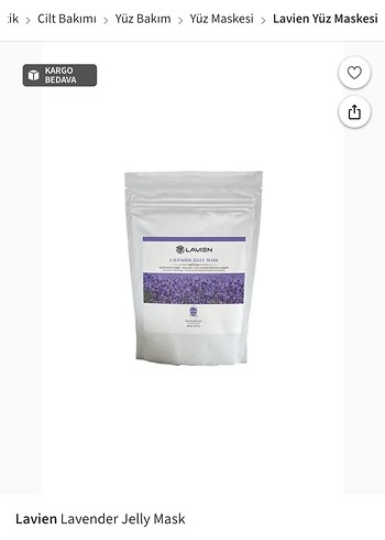 Diğer Lavien Lavanta Jöle Maskesi 1000g