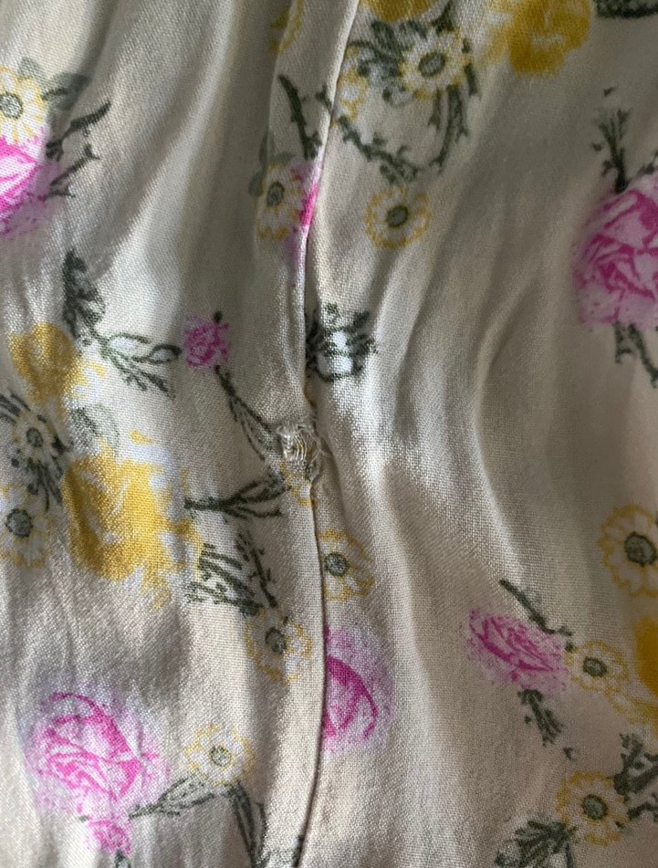 Beyaz Midi Straplez Bohem Elbise - Görsel 3