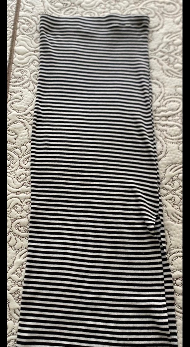 Siyah Beyaz Çizgili Triko Kadın alt-üst takım - Görsel 3