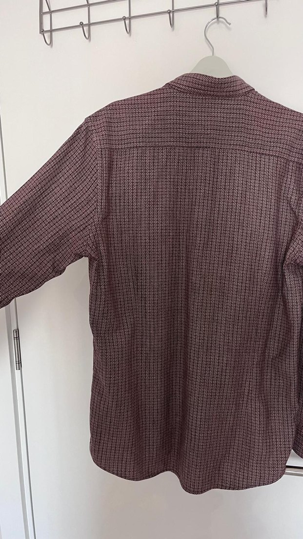 Avva Bordo Düğmeli Erkek Gömlek - Görsel 4