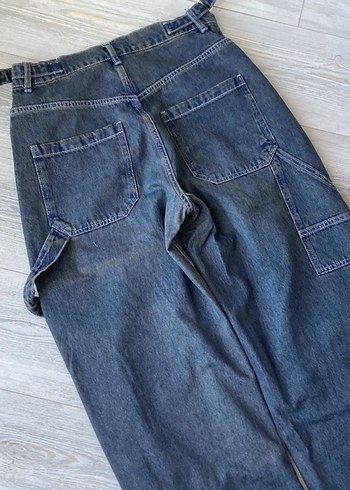 Trendyol & Milla koyu mavi yıkama efektli bol kesim yüksek bel jeans