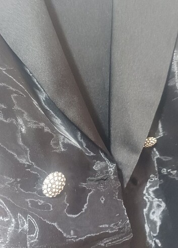 Kayra lazer işlemeli taşlı ceket - Görsel 9