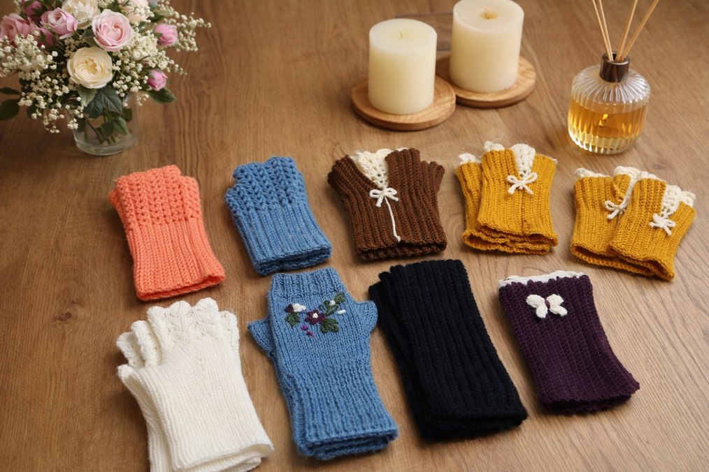 Siyah Örgü Kadın Eldiveni - Görsel 5