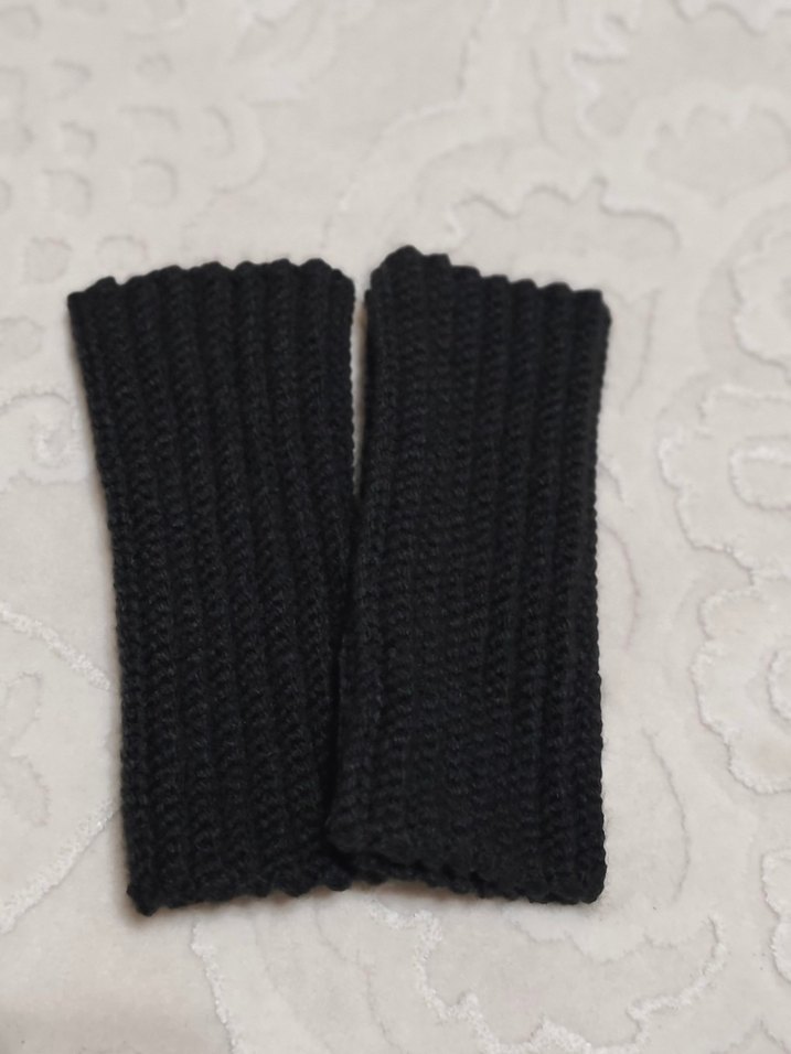 Siyah Örgü Kadın Eldiveni - Görsel 4
