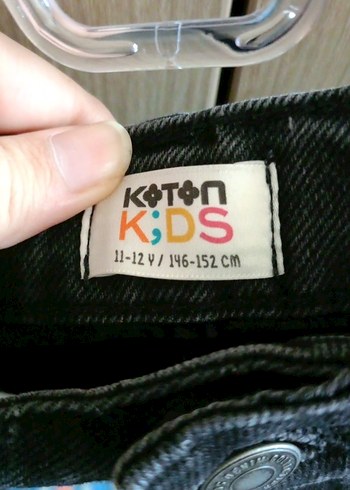 11-12 Yaş Beden Kız çocuk Siyah Mini Şort etek koton 11-12 yaş