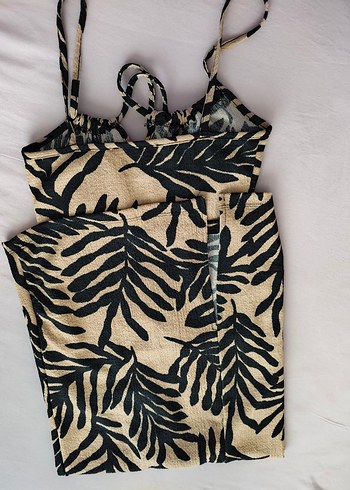 Bohem Zebra Desenli Midi Elbise - Görsel 3