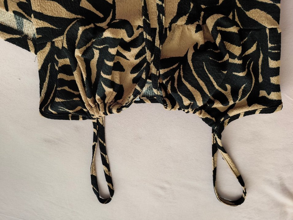 Bohem Zebra Desenli Midi Elbise - Görsel 2