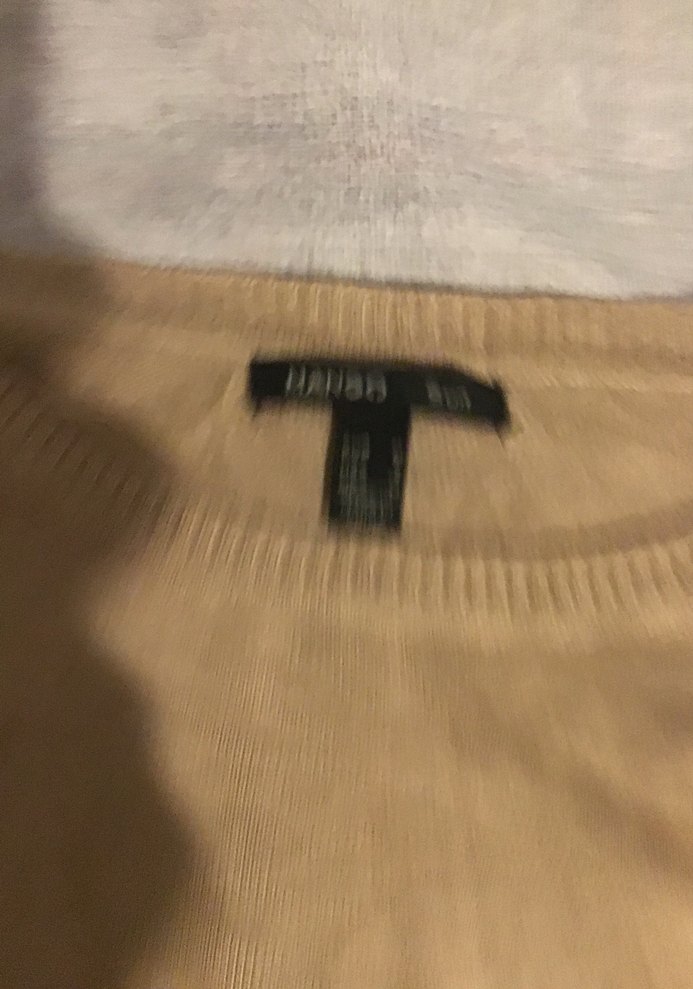 Bej Uzun Kollu Keten Kadın Kazak M - Görsel 2