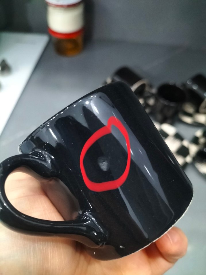 Siyah Beyaz Desenli 6'lı Fincan Takımı - Görsel 4