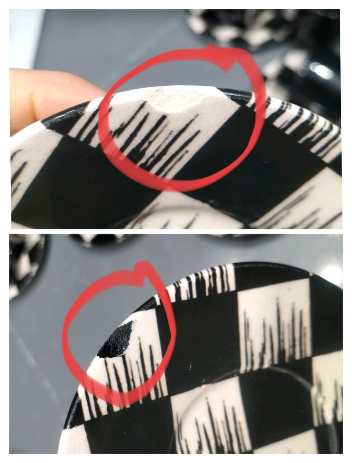 Siyah Beyaz Desenli 6'lı Fincan Takımı - Görsel 5