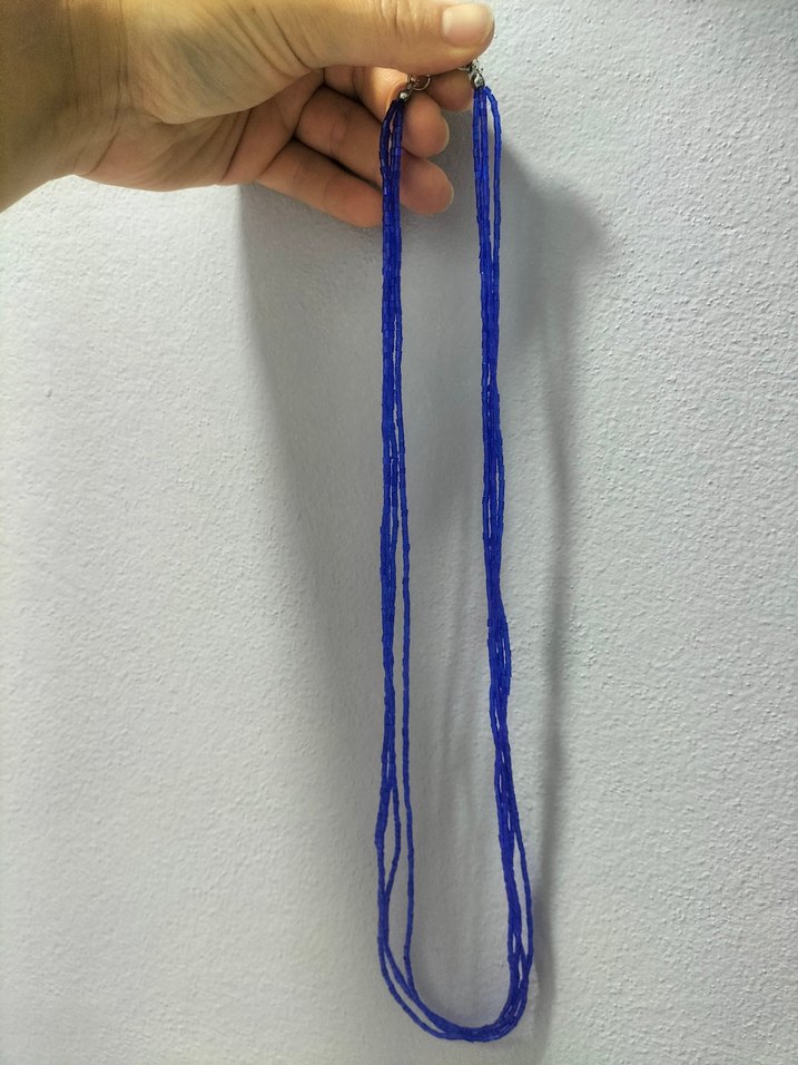 Elastik Mavi Bohem Kolye - Görsel 2