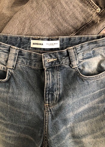 34 Beden mavi Renk Bershka bolloon baggy jeans Düşük bel