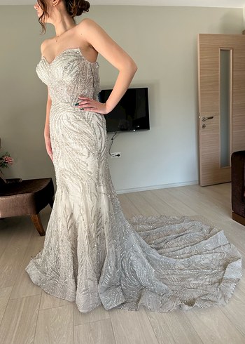 Kadın balık gelinlik beyaz  - Görsel 6