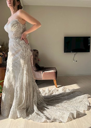 Kadın balık gelinlik beyaz  - Görsel 7