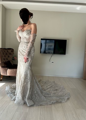 Kadın balık gelinlik beyaz  - Görsel 11