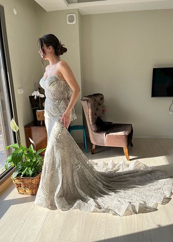 Kadın balık gelinlik beyaz  - Görsel 5