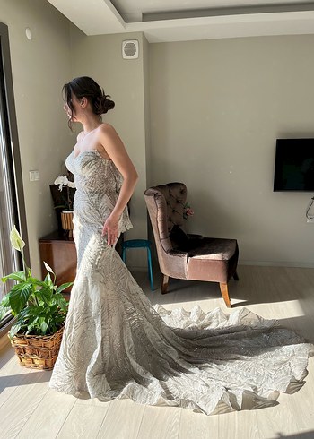 Kadın balık gelinlik beyaz  - Görsel 4