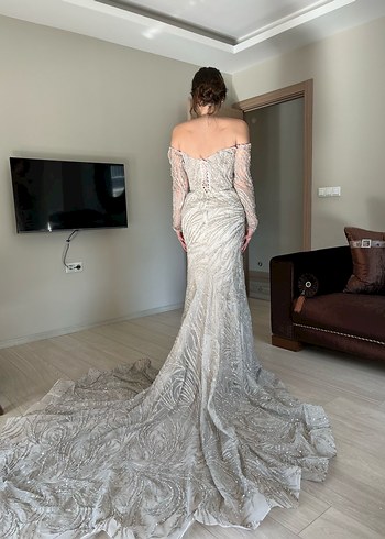 Kadın balık gelinlik beyaz  - Görsel 13