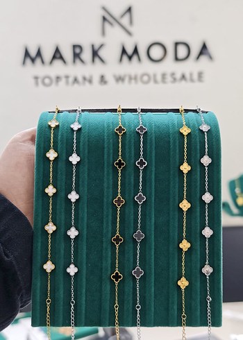 Renkli Zincir Detaylı Kadın Bileklik - Görsel 4