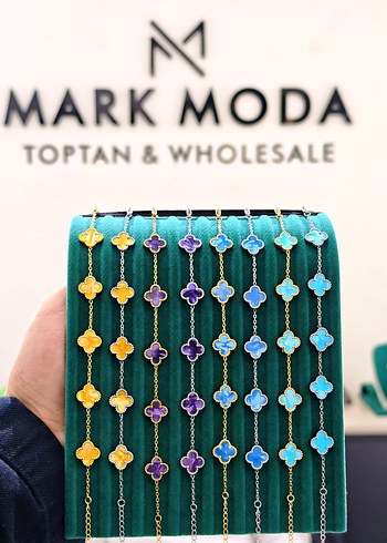 Renkli Zincir Detaylı Kadın Bileklik - Görsel 3