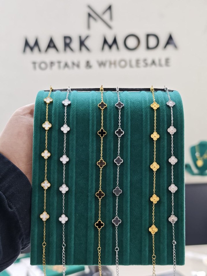 Renkli Zincir Detaylı Kadın Bileklik - Görsel 4