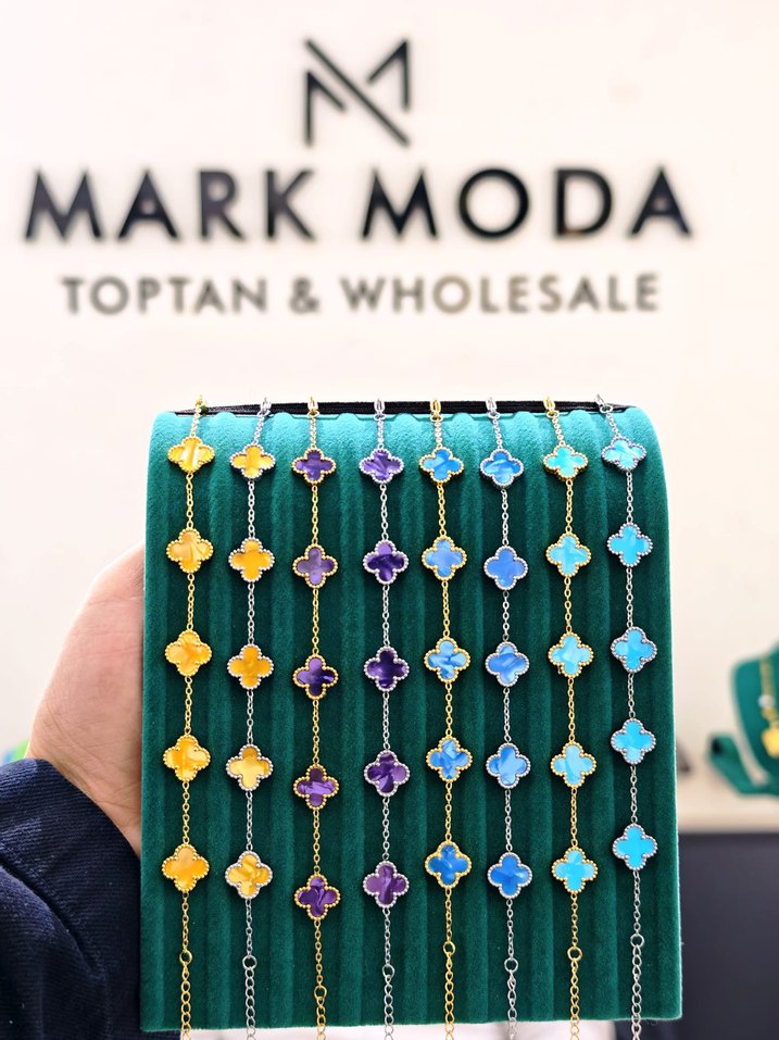 Renkli Zincir Detaylı Kadın Bileklik - Görsel 3