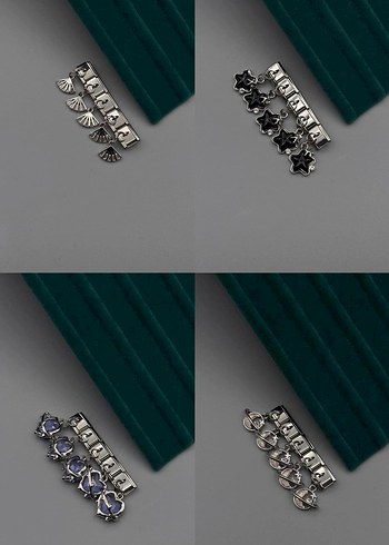 Erkek Altın Renkli Küpeler - 4 Model - Görsel 2