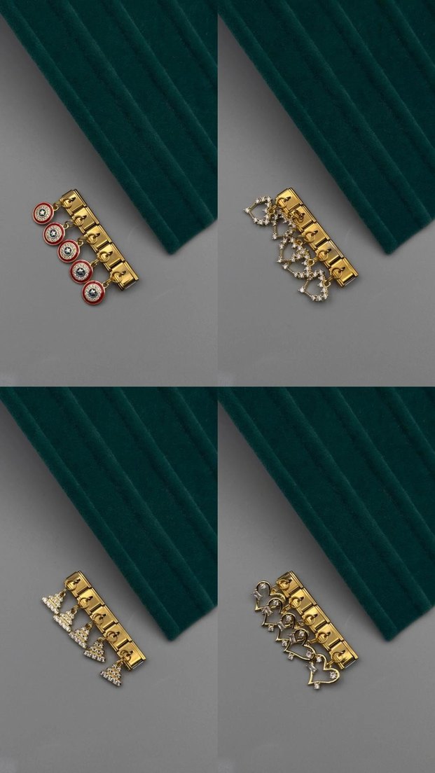 Erkek Altın Renkli Küpeler - 4 Model - Görsel 5