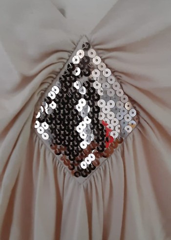 Bluz Bej V Yaka Drapeli - Görsel 6