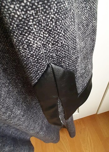 Henry Marka Gri V Yakalı Midi Rahat Kesim Elbise - Görsel 11