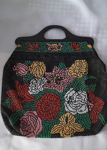 Boncuk işlemeli Bohem  çanta - Görsel 2
