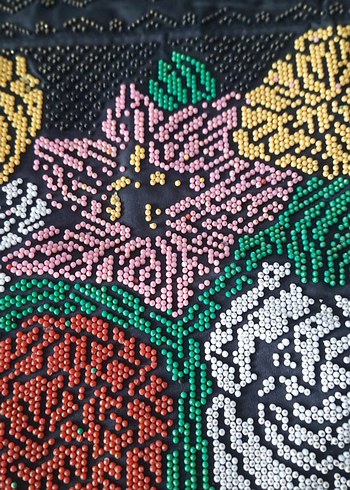 Boncuk işlemeli Bohem  çanta - Görsel 4