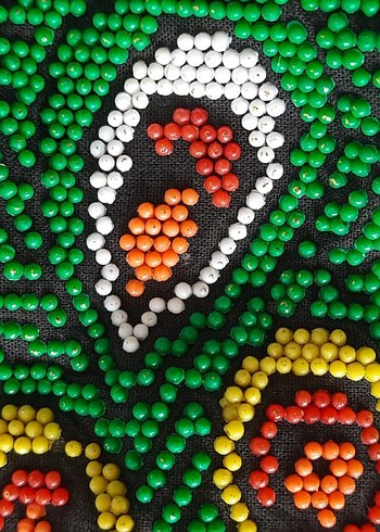 Boncuk İşlemeli Bohem Vintage Kadın Çanta - Görsel 3