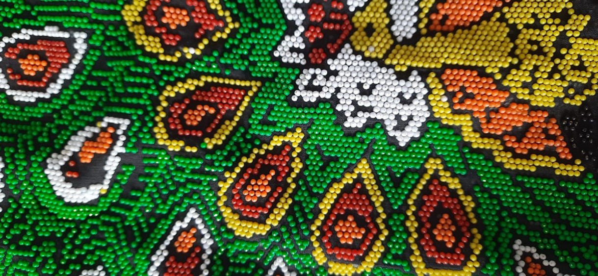 Boncuk İşlemeli Bohem Vintage Kadın Çanta - Görsel 2