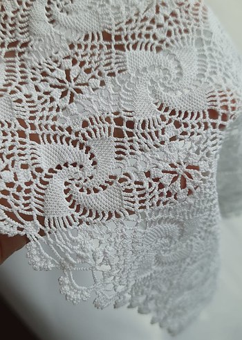 El İşçiliği Beyaz Dantel Örtüler 6 Adet - Görsel 4