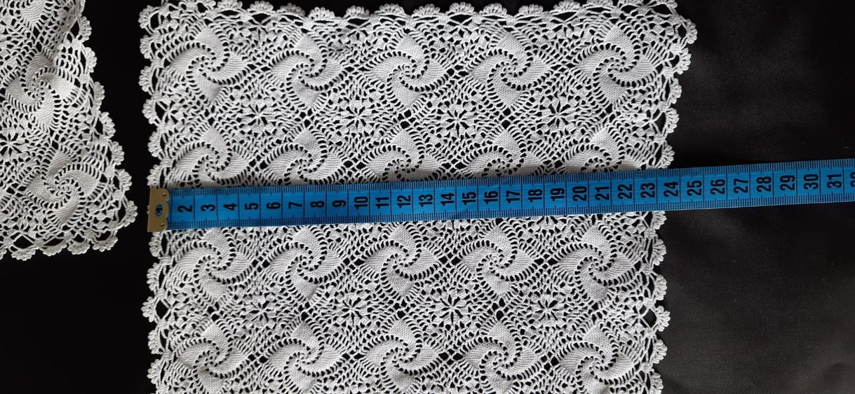 El İşçiliği Beyaz Dantel Örtüler 6 Adet - Görsel 2