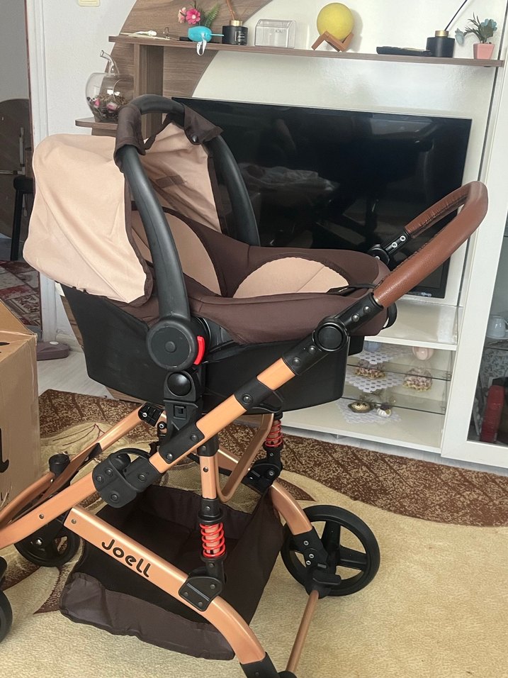 Camel Renkli Bebek Arabası Seti - Görsel 2