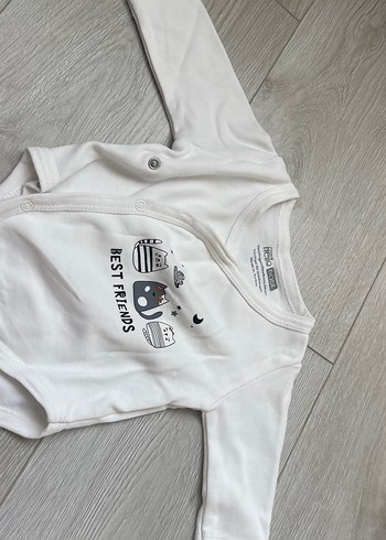 Uzun Kollu Pamuklu Bebek Body ayıcık Baskılı - Görsel 2