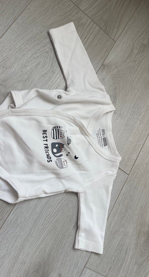 Uzun Kollu Pamuklu Bebek Body ayıcık Baskılı - Görsel 2