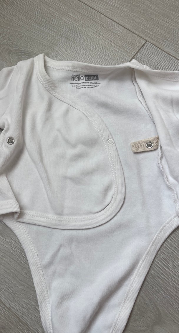 Uzun Kollu Pamuklu Bebek Body ayıcık Baskılı - Görsel 3
