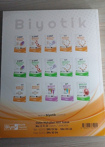 AYT Biyoloji Soru Bankası - Biyotik Yayınları