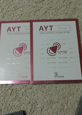 345 All Star AYT Kimya Günü Güne Çalışma Kitabı 1 ve 3 . kitabı