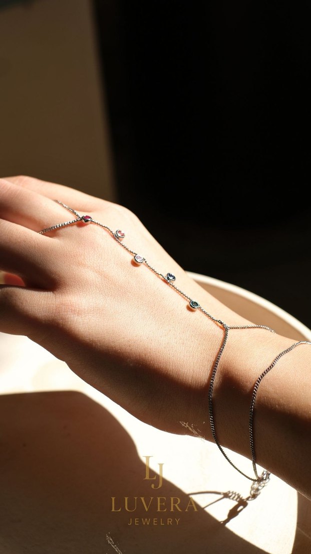 Renkli taşlı Gold&Sılver şahmeran - Görsel 3