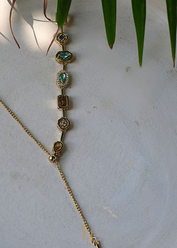 Uzun Zincirli Gold Y Model Kadın Kolye - Görsel 2