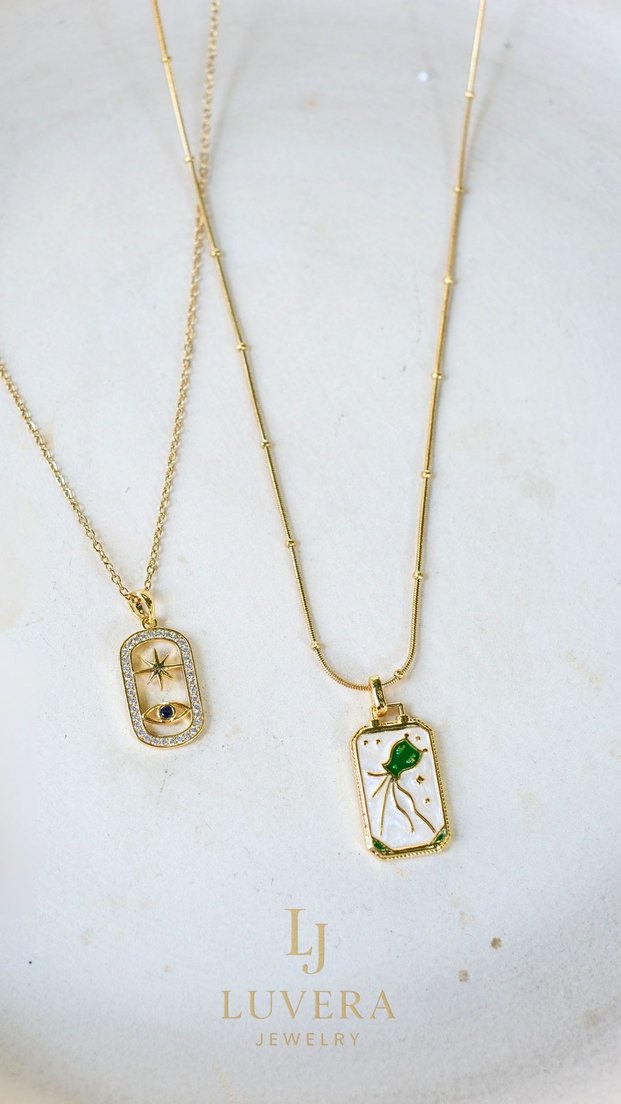 Uzun Altın Renkli Bohem Kolye - Görsel 2